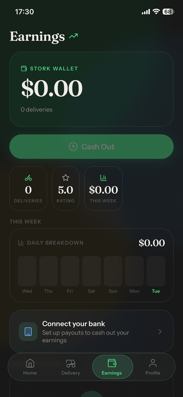 Stork app โ runner earnings